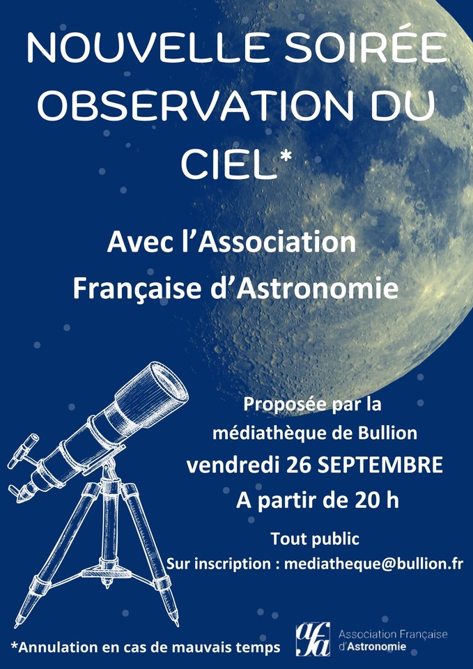 Nouvelle soirée Observation du Ciel Image 1